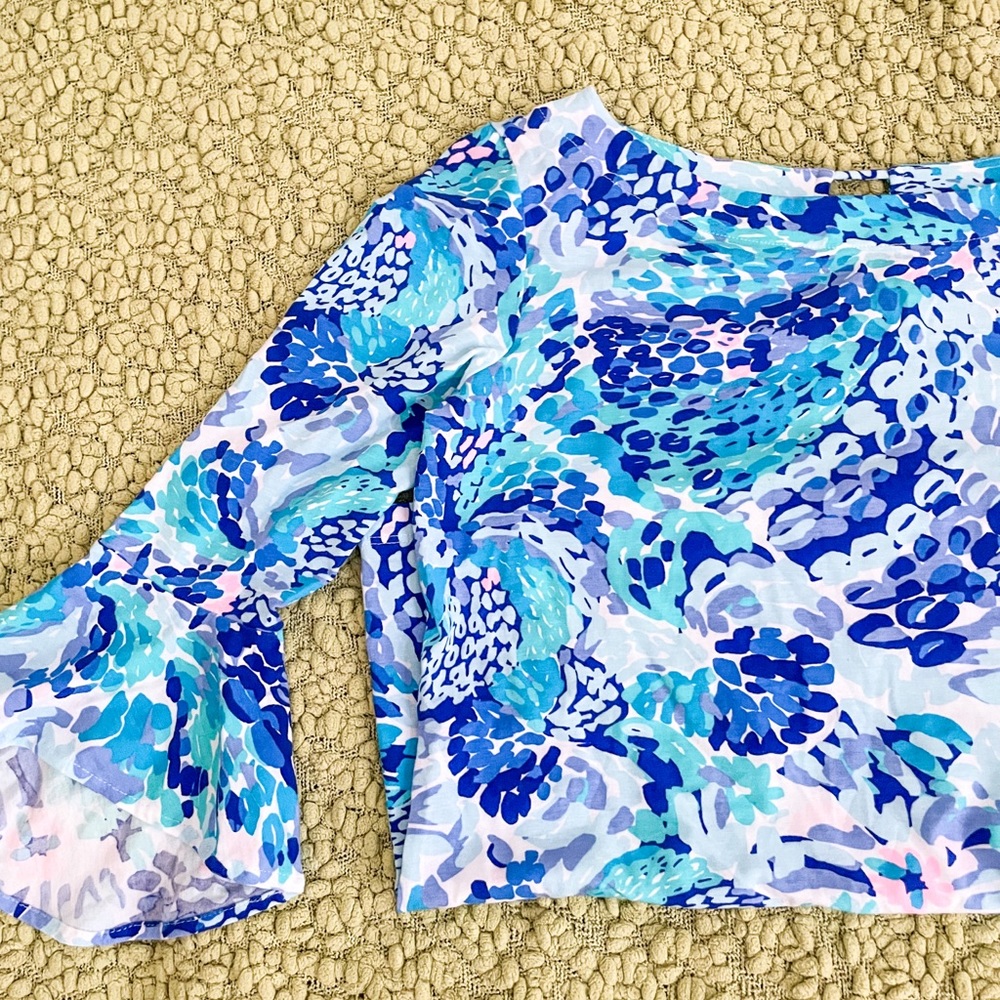 Lilly Pulitzer Ruffled Sleeve Top